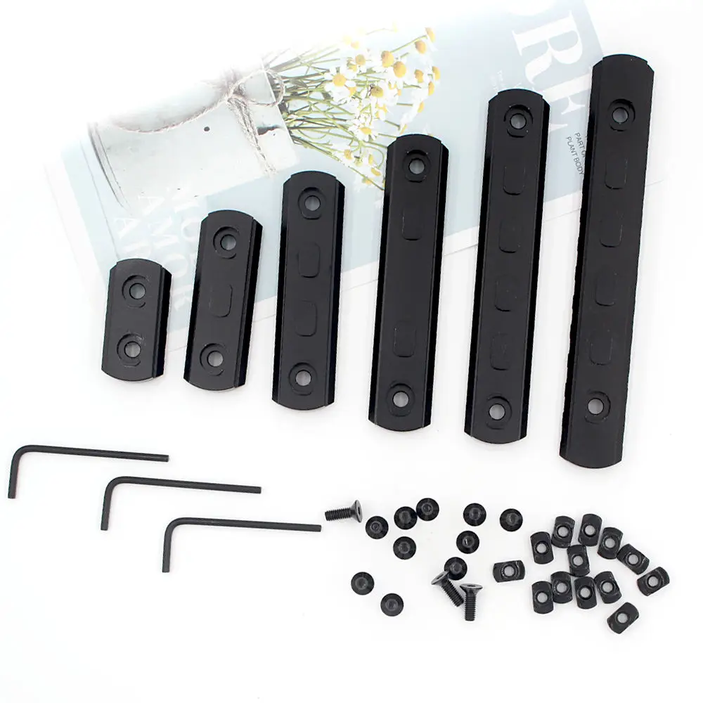 Tactical Hunting Accessories Tactical Scope Mount Track Metal Aluminum Block 3 5 7 13 Slots Universal Track Kit Pack