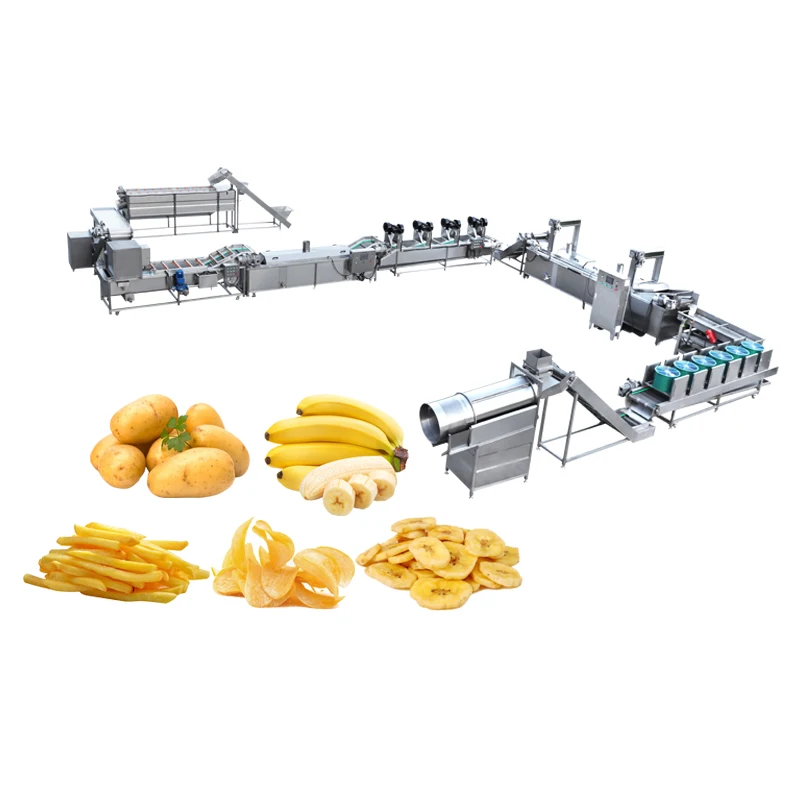 Whole Line Quick Frozen French  Fresh Potato Sticks  Crisps  Flakes Fries Maker Equipment Machine