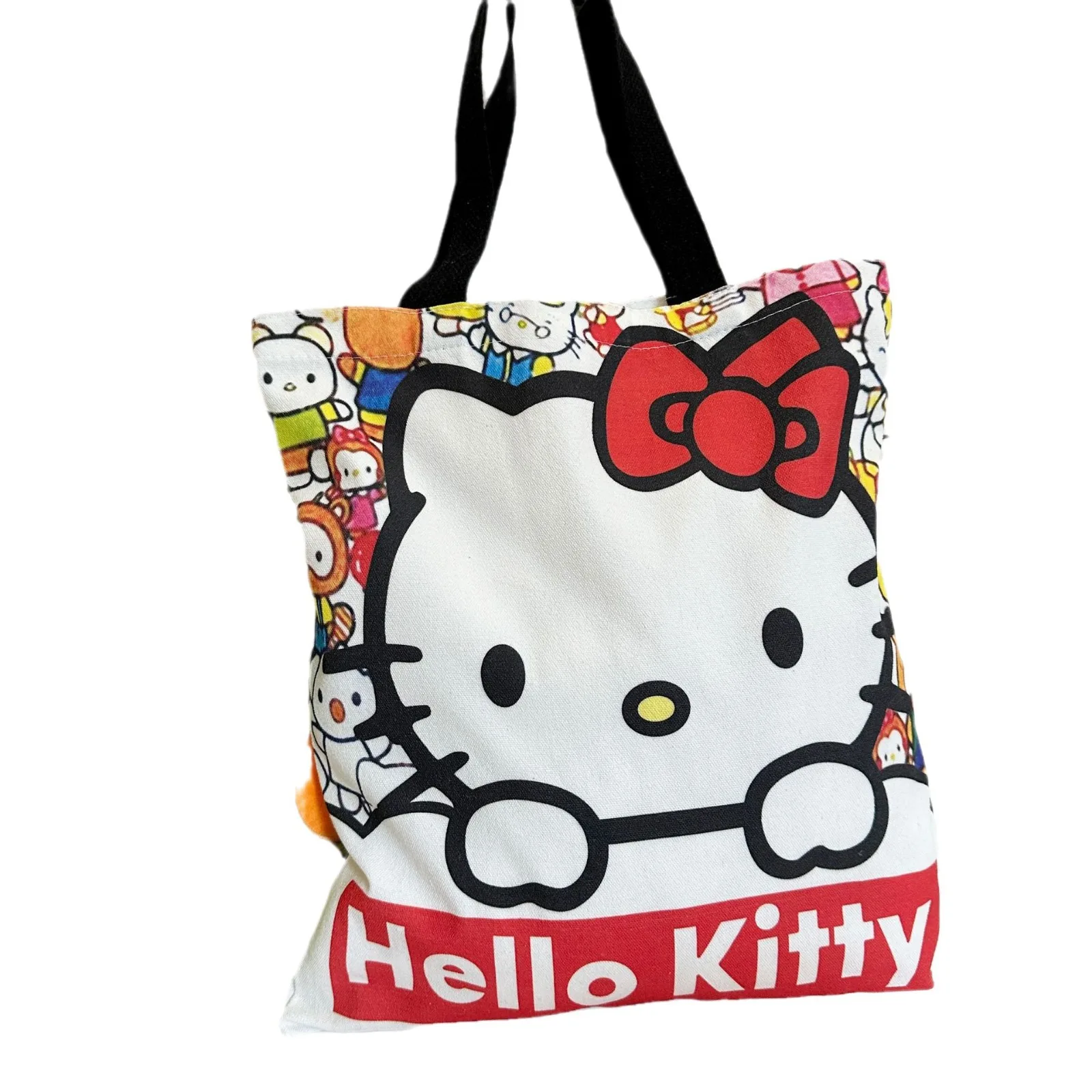 wholesale kawaii women handbags girls portable cute shoulder bag fashion kids kitty big capacity canvas bags