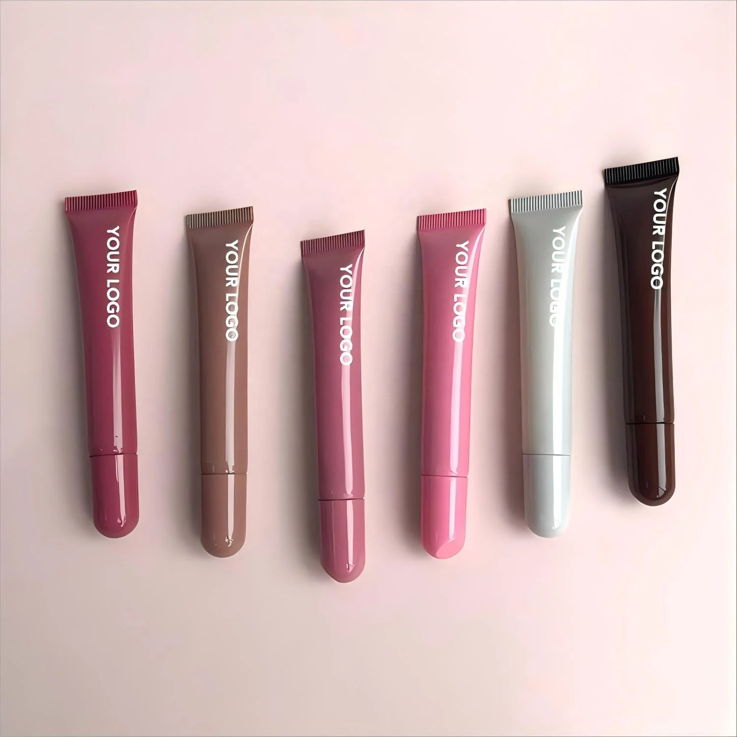 Custom Logo Tinted Lips Balm Peptide Lip Treatment Vegan Plumper Lipgloss Private Label Lip Balm