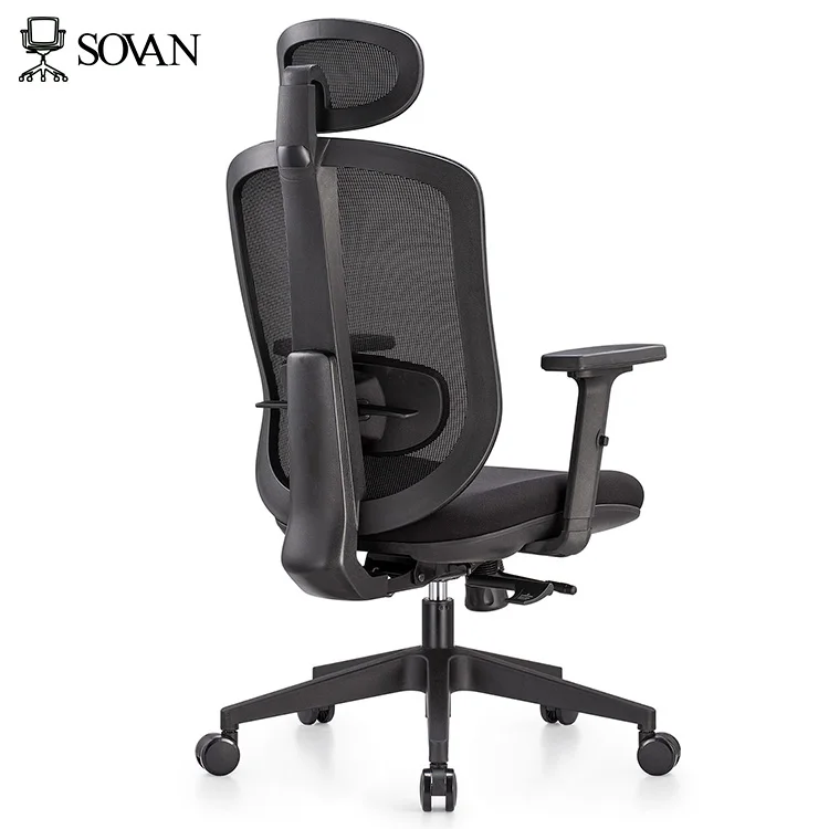 High Back Kursi Kantor Mesh Chair Swivel Executive Ergonomic Office Chairs With Advanced Design BIFMA Certificate