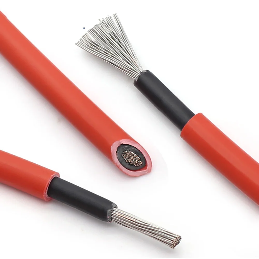 2.5mm 4mm 6mm 8mm 10mm 16mm 25mm 35mm Tinned copper conductor Crosslinked polyethylene xlpe photovoltaic solar dc cable