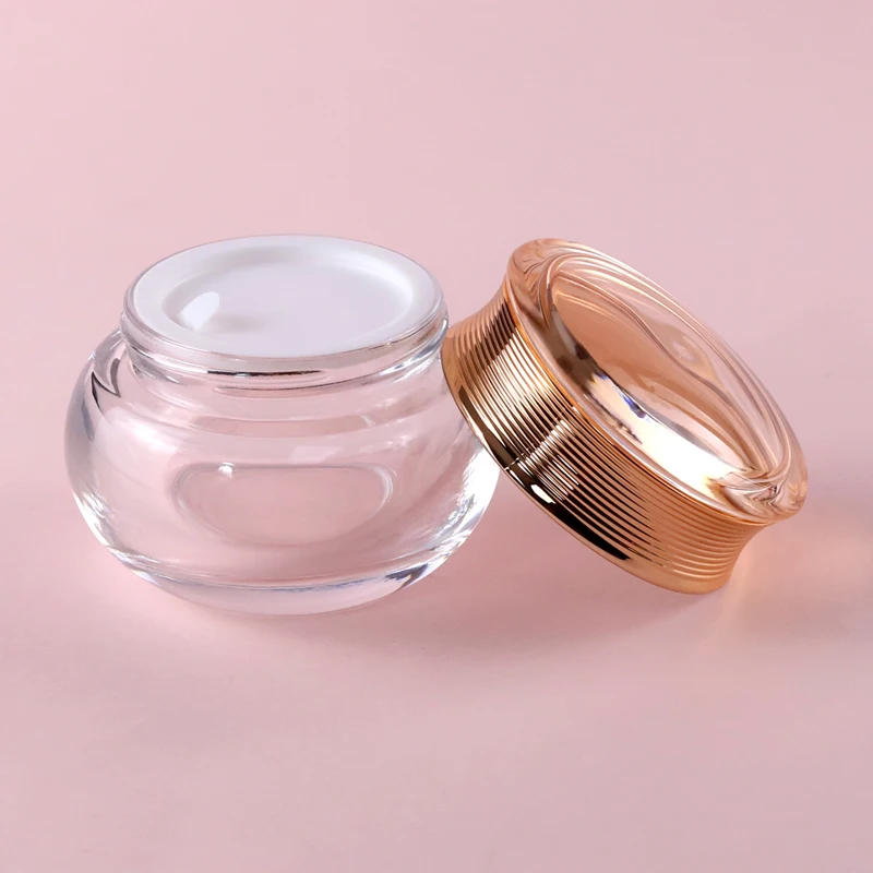 Idealpak Custom High End Gold Luxury Cosmetics Container Glass Bottle Set Glass Bottles Manufacturers with Logo