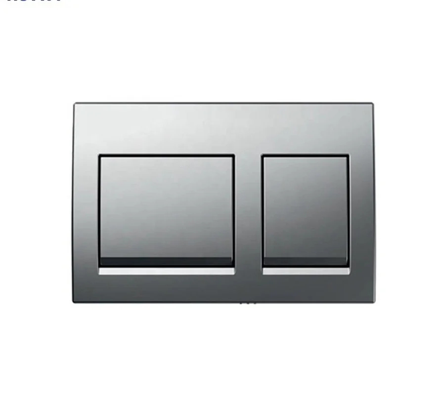 Matte Black Dual Flush Actuator Plate for Concealed Cisterns Toilet Push Buttons Compatible with Geberit Alpha 10
