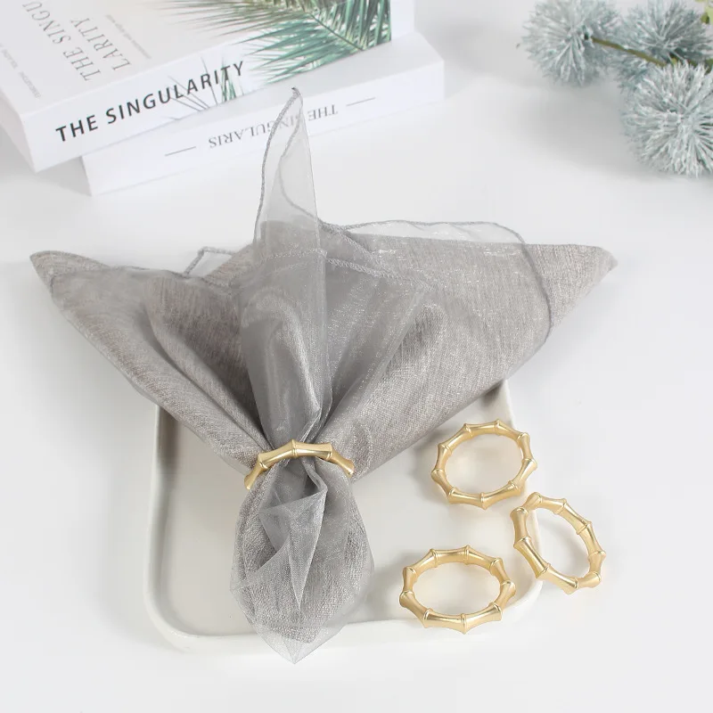 2023 wholesale  Bamboo Knuckles Style napkin rings holder wedding christmas table decorations