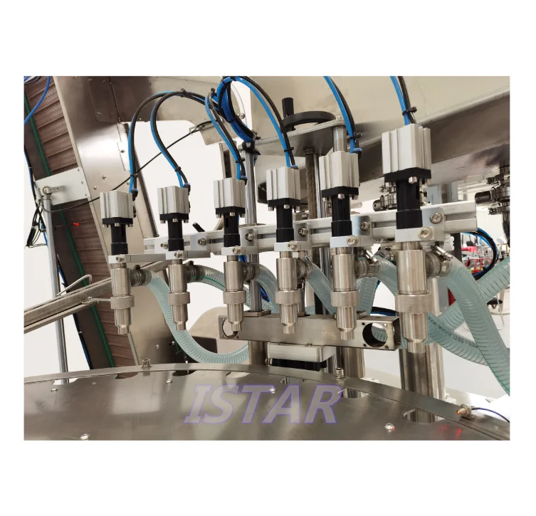 Manufacturer Automatic 3 in 1 rotary  liquid  oil  water rinsing filling capping machine
