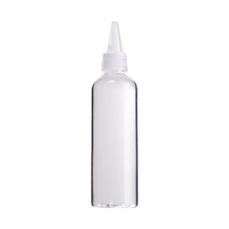 30ml 50ml 100ml 120ml 150ml 200ml 250ml Pet Clear Amber Bullet Shape Hair Oil Squeeze Bottle With Twist Top Cap