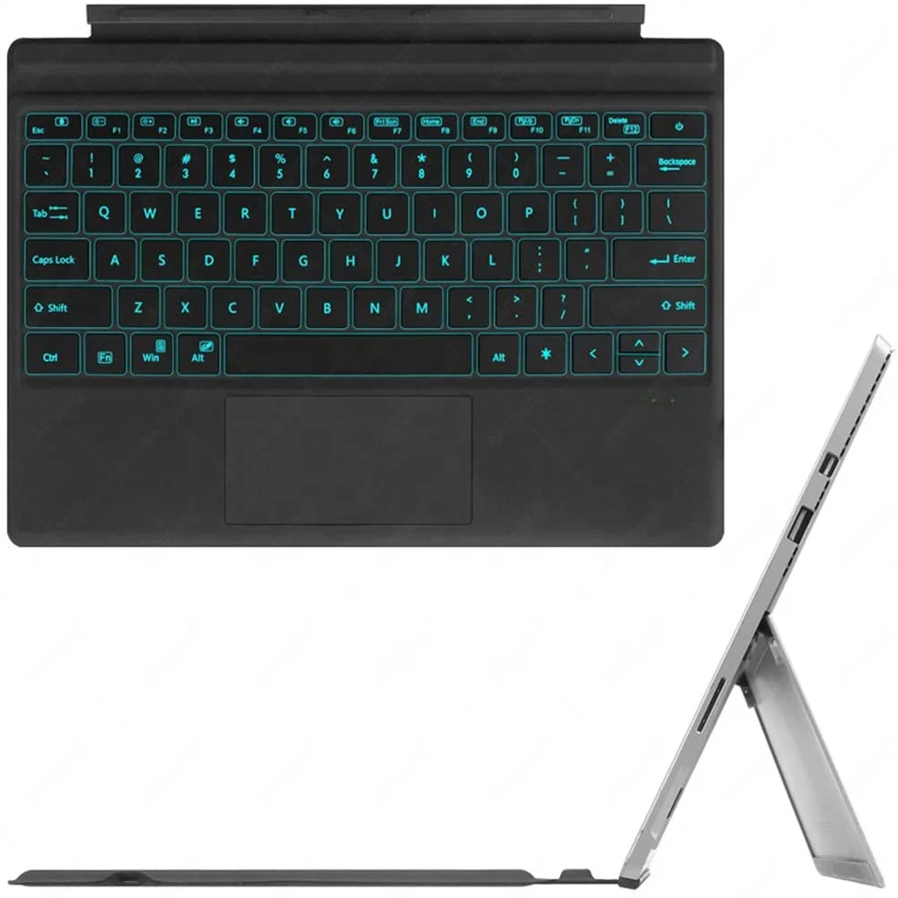 For Microsoft Surface Pro 3 4 Tablet Wireless Backlight Touchpad Keyboard For Surface Pro 7 5 6 Turkish Russian Arabic Keyboard