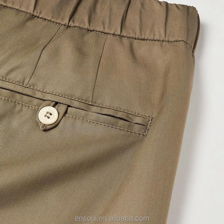 OEM New Arrivals Custom High Quality Khaki Linen Causal Chinos Men Trousers