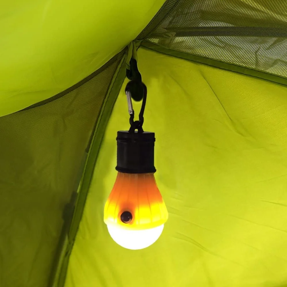 tent lamp portable led light 4 packs clip hook emergency lights tent lantern bulb camping equipment
