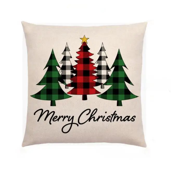 2021 Christmas Printed Pillow Case Cover 18x18 Sofa Seat Covers Merry Christmas Decor Pillowcase