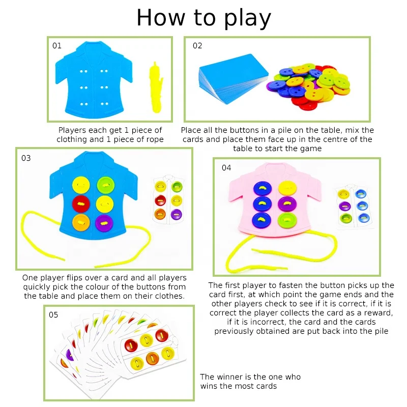 Hot Children Montessori Educational Toys Diy Wear Rope Game String Clothes Lacing Card  Kids Toys Thread Toy