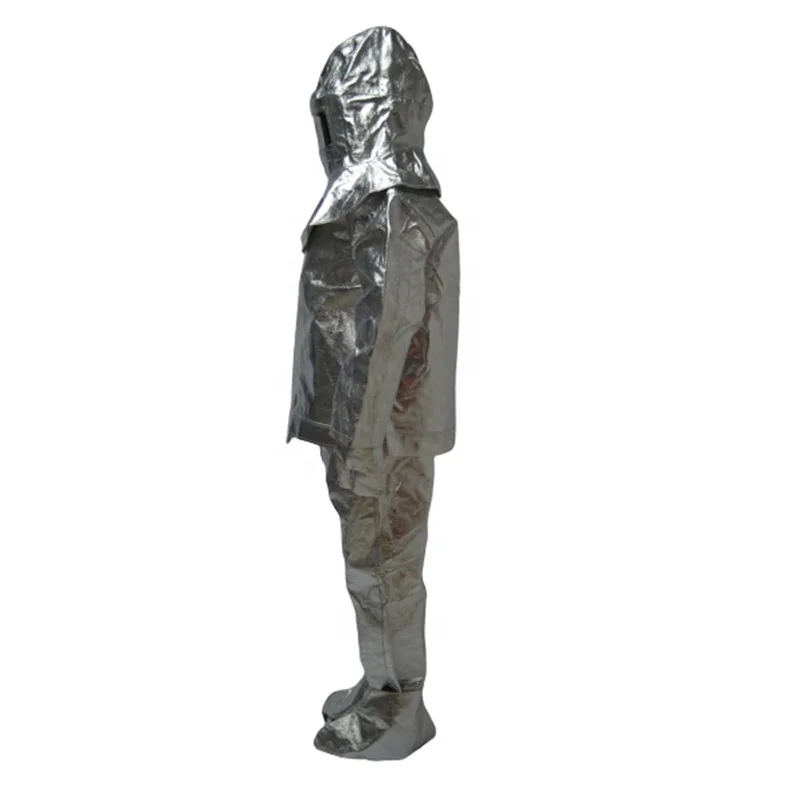 Heat Resistant Fireman Suit Split Fire Fighting Suits Aluminium Foil 3 Layer Fire Proximity Suit