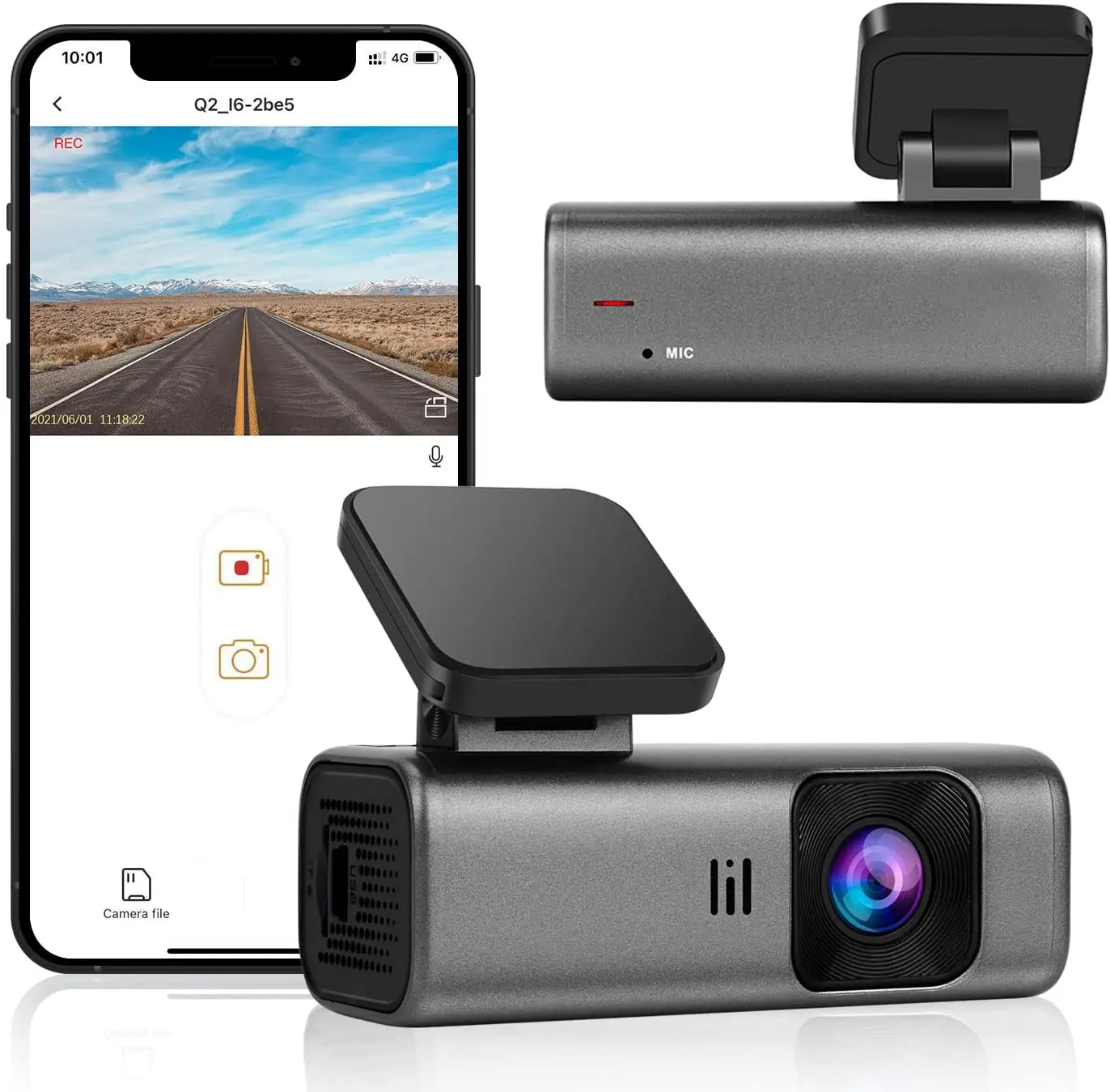 ADINKAM Dash Cam Mini 2k 1400P HD Video Recorder Discreet And Hidden DVR Support WIFI Connect APP 24H Parking Monitoring Dashcam