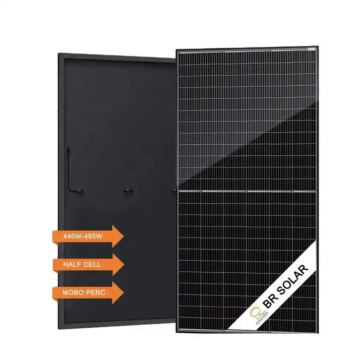 BR SOLAR Full Black Solar Panel Eu Warehouse 410w 415w 425w 440w 480w Mono Solar Panels 400 Watt