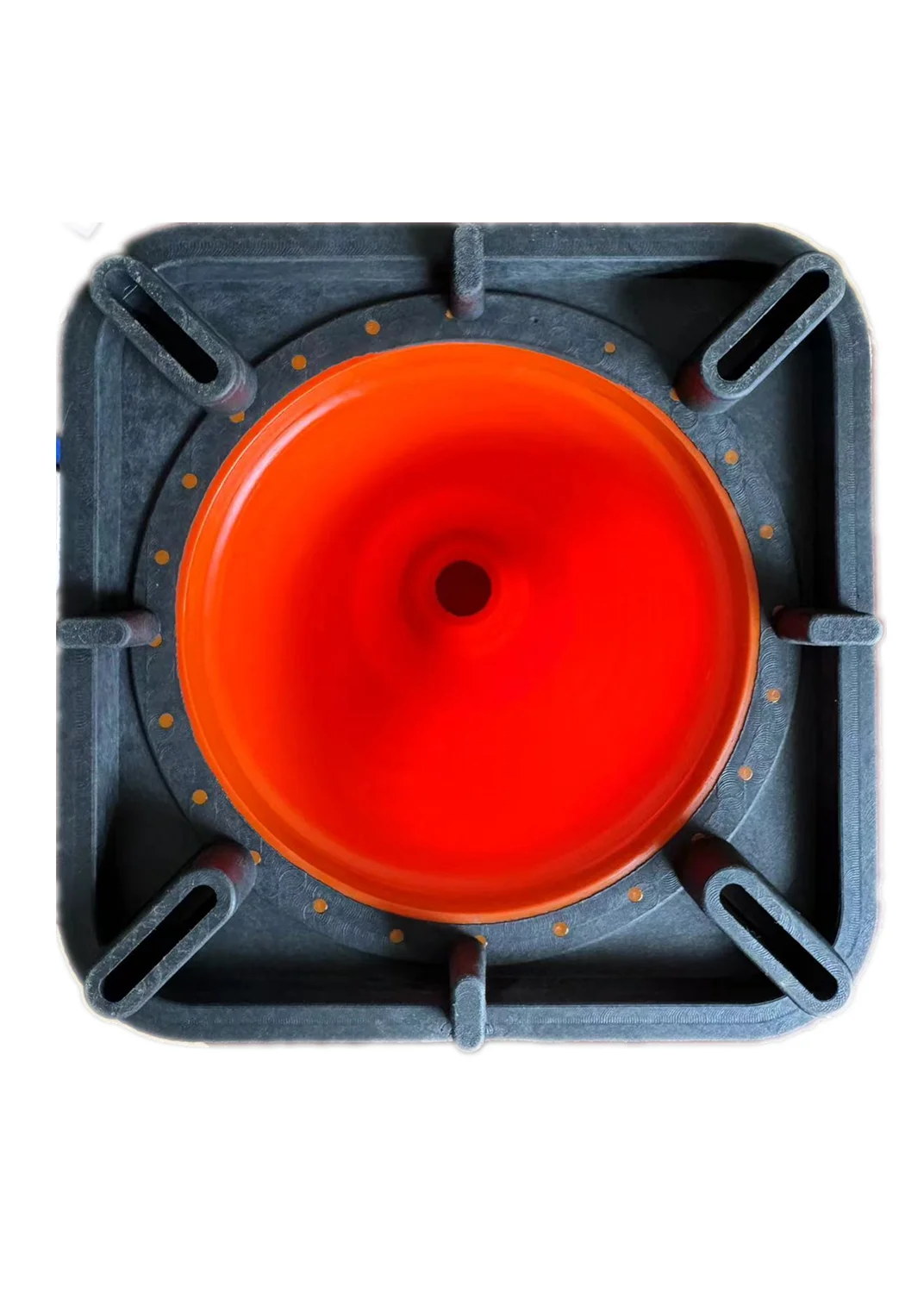 Durable and portable road safety PVC black base 30cm high reflective traffic cone wholesale