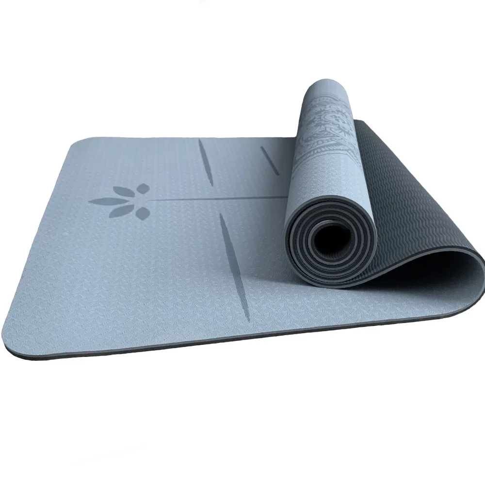 Wholesale 4mm 6mm hemp yoga mat mini folding tpe pilates yoga mat