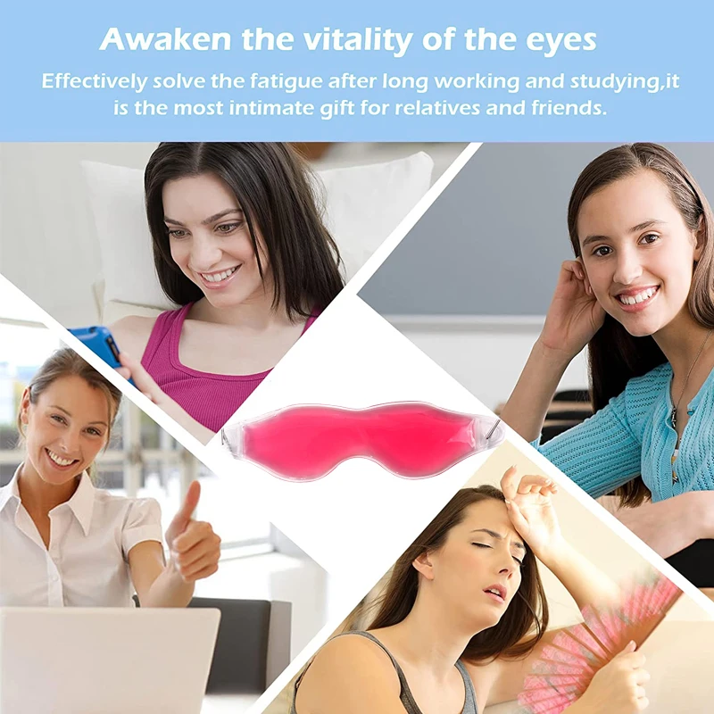 Reusable Cool Freezer Gel Eye Facial Mask Gel Eye Mask Hot Cold Pack Patch Heating Pads Cold Compress Heated Pad