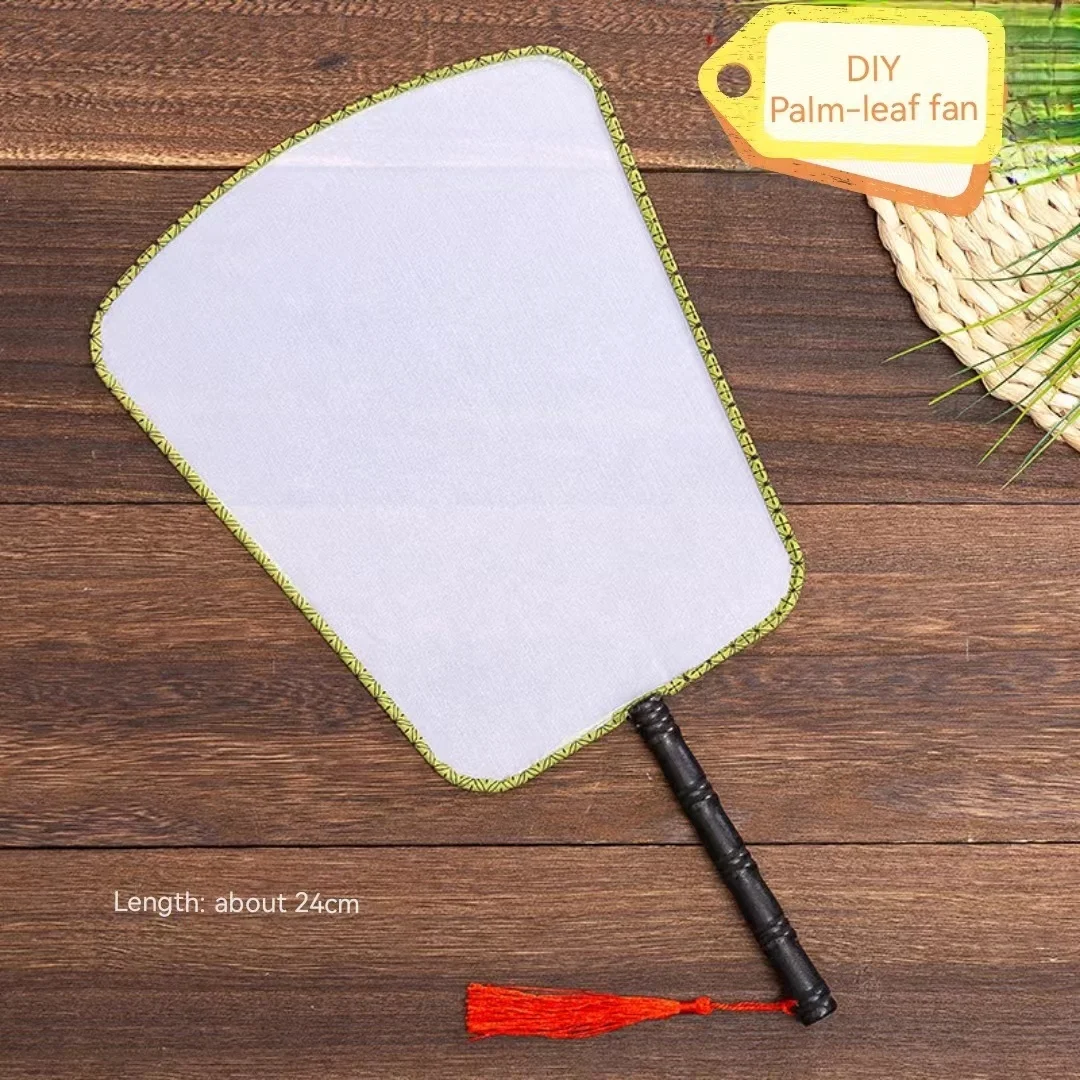 Personalized Children DIY Drawing Toy Hand Fan Painting Blank Round Fan Kindergarten Education Paint Paper Coloring Pictures Fan