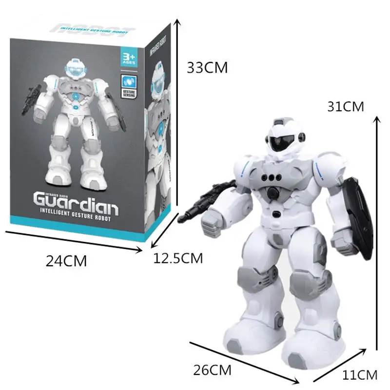 RC Robot With Light Remote Control Robot Music Sing Dance Infrared Mechanic Toy Gesture Sensor Control Technology Boys Gift