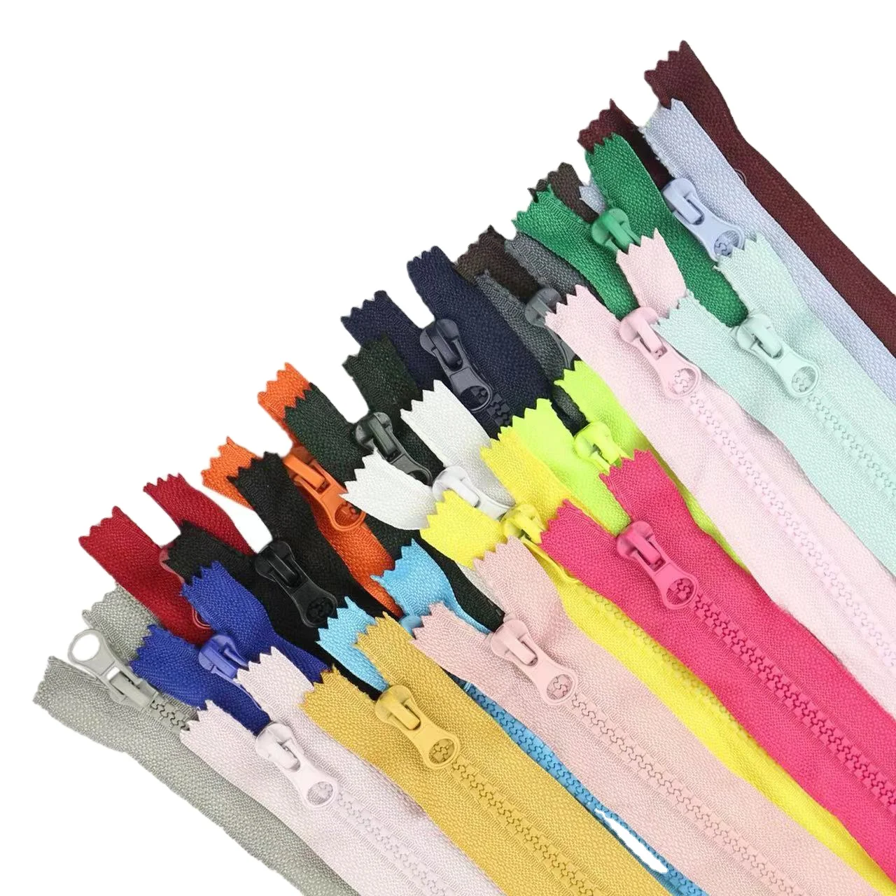 Zipper Factory High Quality Custom Size Multiple Color 3# 5# 7# Plastic Open-end Resin Zipper For Sports Wear Luggage Bag