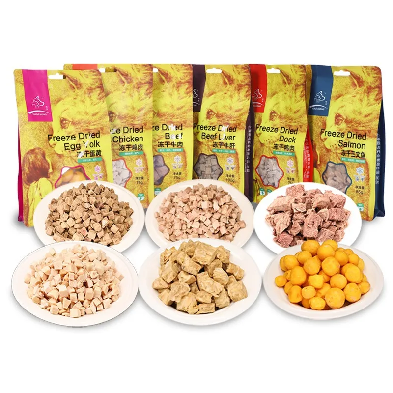 High protein freeze-dried chicken cubes beef cubes chicken breasts duck meat Freeze dried pet snacks