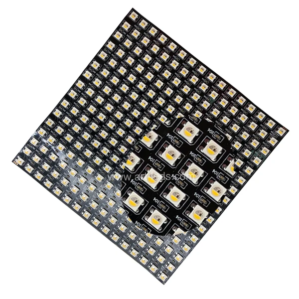 Фабричный светодиодный модуль 16x16 полностью цветной цифровой WS2812B SK6812 индивидуально адресуемый RGB/RGBW светодиодная матрица 8-битный дисплей Светодиодная панель