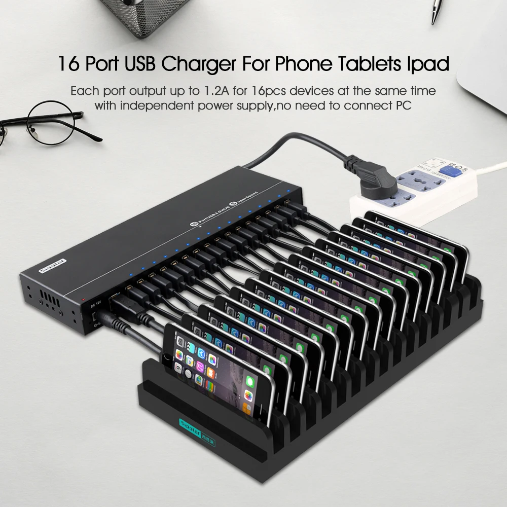 Sipolar USB 3.0 hub 16 ports with super-speed connection for fast data transfer Mobile Phone Parts computer hardware & software