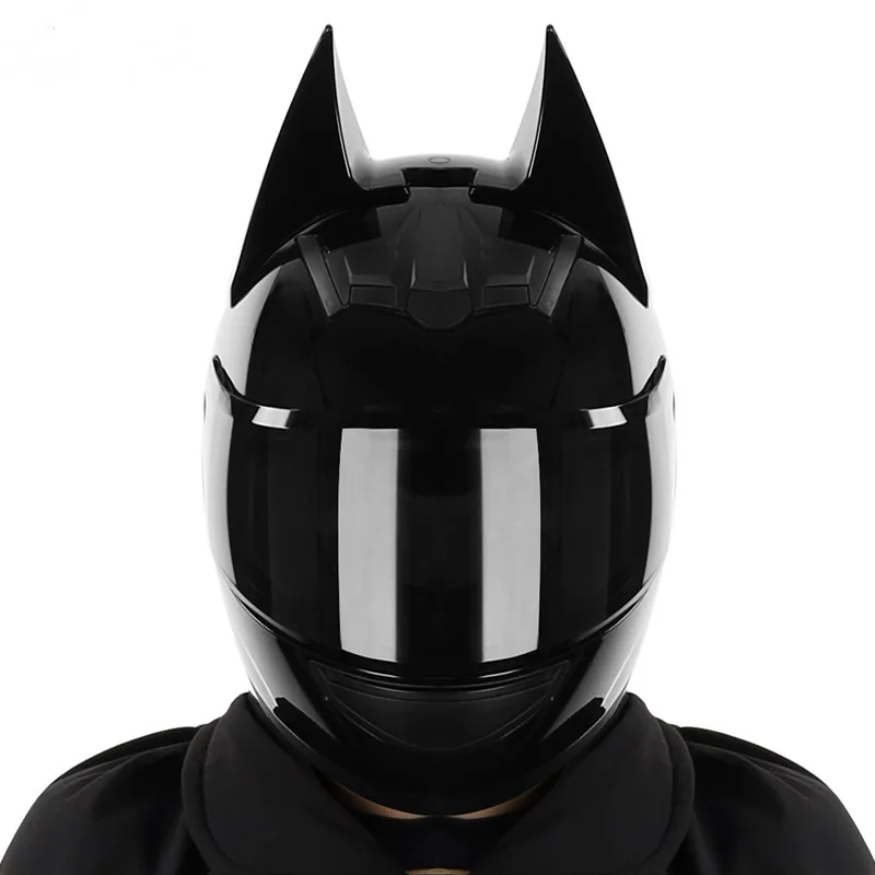 SLKE HNJ Full Face ABS Road Riding Racing Motor Bike Motorbike Electric Motorcycle Bat Ear Man Helmet