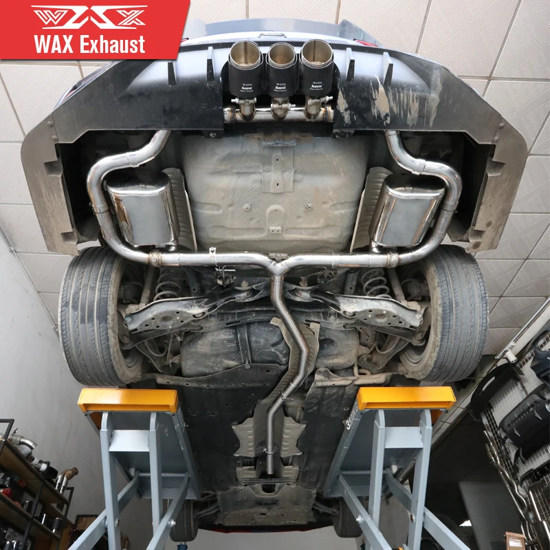 Performance Valvetronic Exhaust System for Honda Civic 2016-2021 Valved Exhaust Catback Carbon Fiber Tri-outlet Taippipes