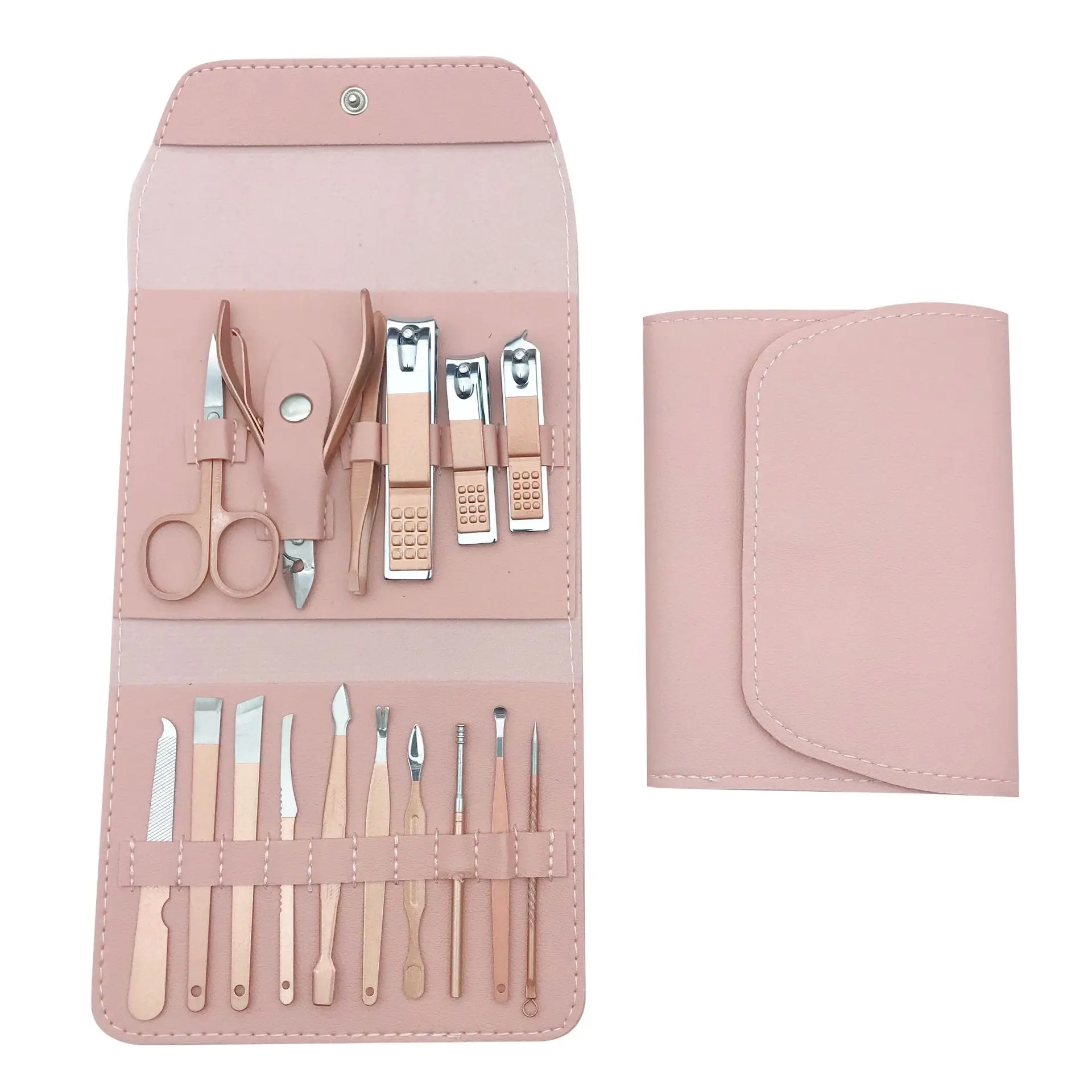 wholesale 4-16PCS diy Black Nail Clipper Professional Portable Remover Cutter Nipper Clipper Kits Beauty Manicure Set