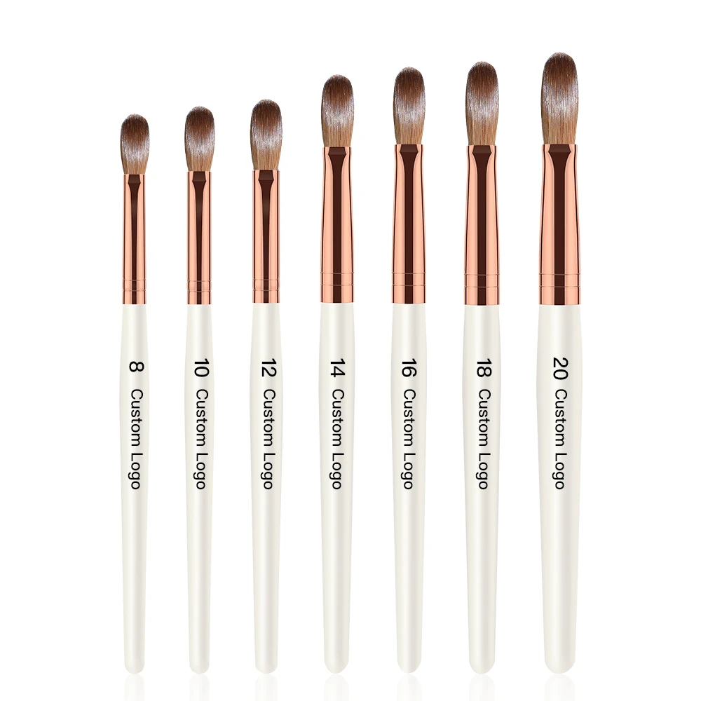 Professional Private Label Brushes Nail Art Supplies Personalized Germany 100% Kolinsky Acrylic Nail Brush 12 With Wood Handle