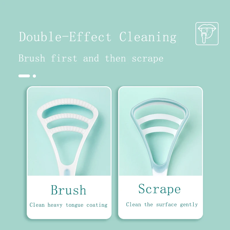 Long Life High Quality Safe Non-Toxic Easy Clean Tongue Scraper Cleaner