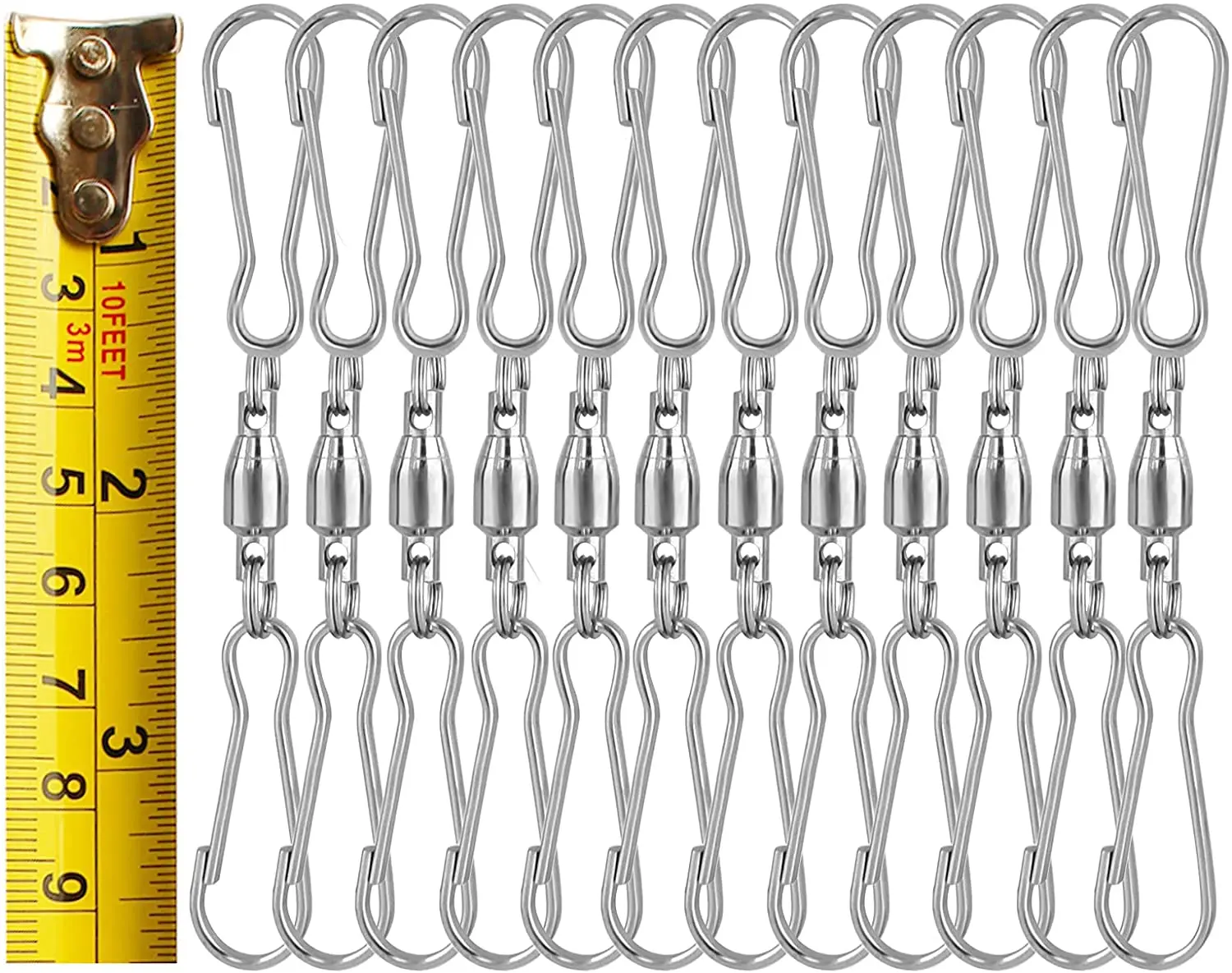 Wind Spinners Hanging Windsock Bird Feeders Wind Chimes Crystal Spinning Dual Clip Swivel Hooks