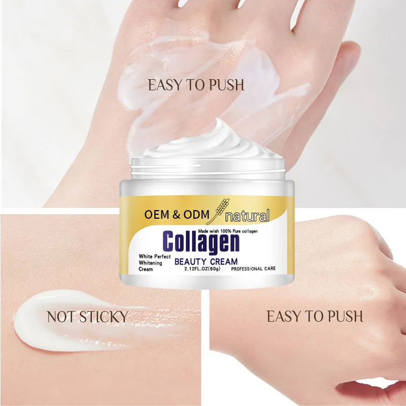 Private Label 100% Pure Collagen Anti-Aging Wrinkle Remover Whitening Elastin Face Cream