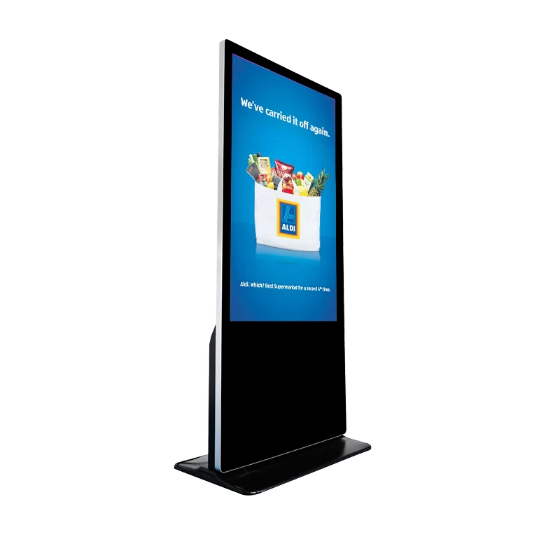 Floor Standing Indoor 43 Inch LCD Advertising Display Touch Interactive Screens AD Kiosk Stand Alone Digital Advertising Machine