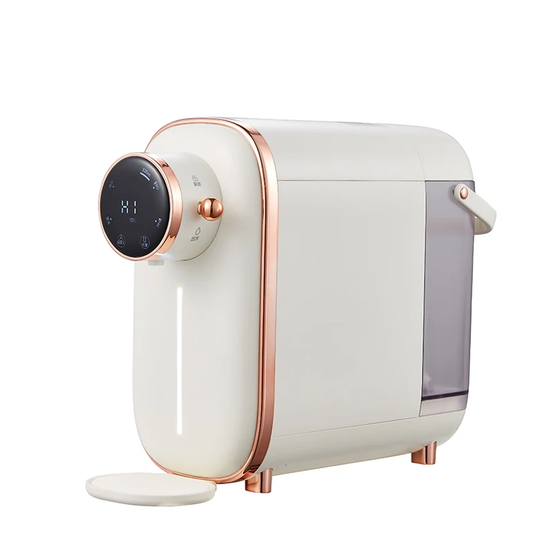 Dual core five stage reverse osmosis household water purifier desktop hot and cold water dispenser