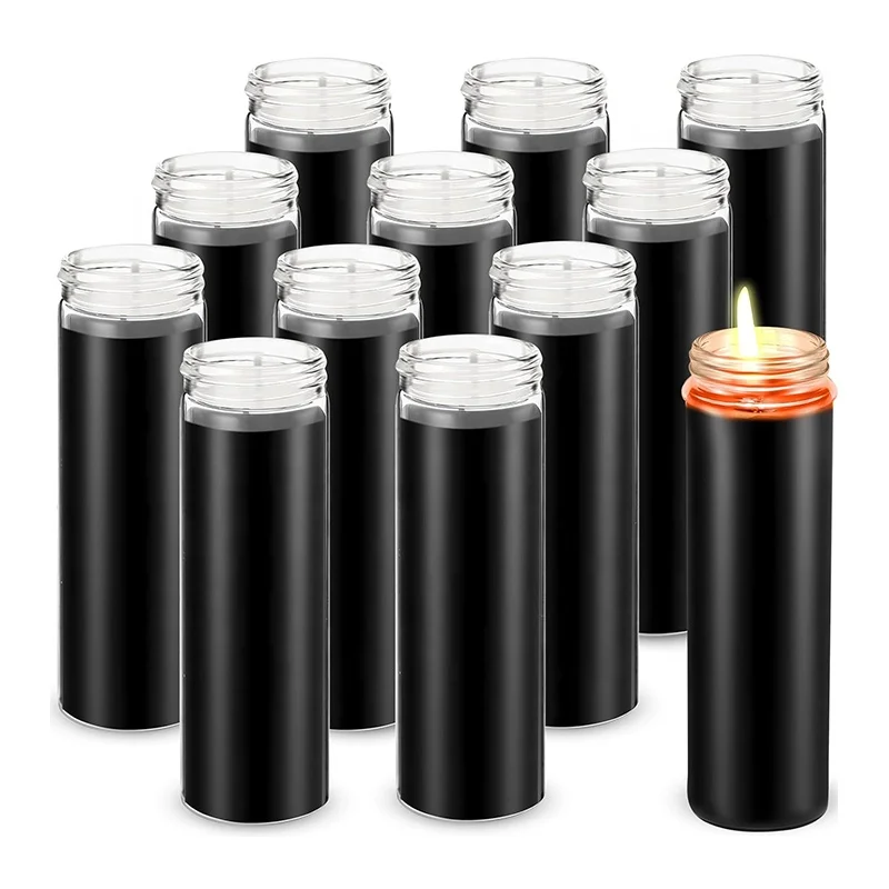 KLS wholesale in glass for sale custom color and label Scented Soy Wax mystical fixed 7 day prayer Religious church candles