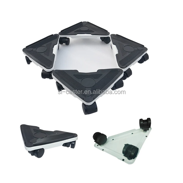 440lbs furniture mover with strengthen steel plate transport mental trolley with three-wheel swivel castor Plate Dolly