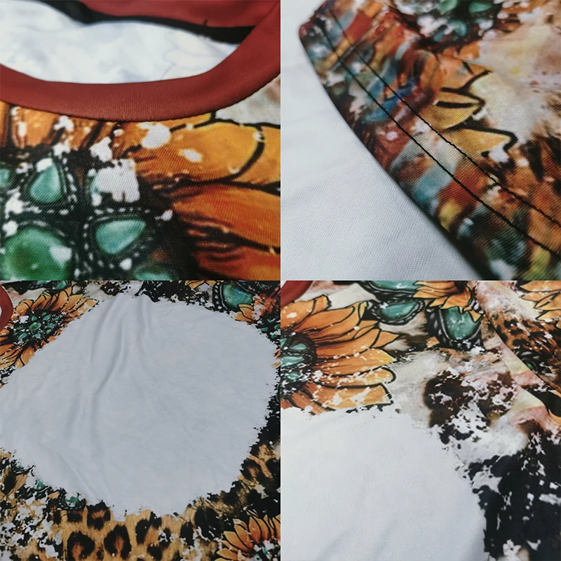 2022 Best Selling Custom Polyester T shirt Tee Bleach T-shirt Bleached Sublimation Blanks Shirts Faux Bleached Shirts