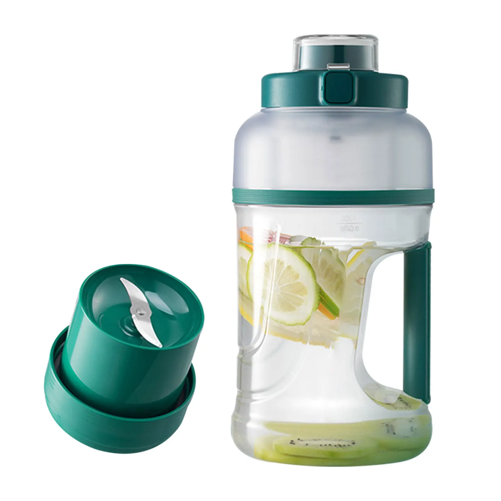 1000ML Portable Juicer Cup 2 in 1 Water and Juicer Shaker Bottle Personal Sports Health Electric Juice Blender