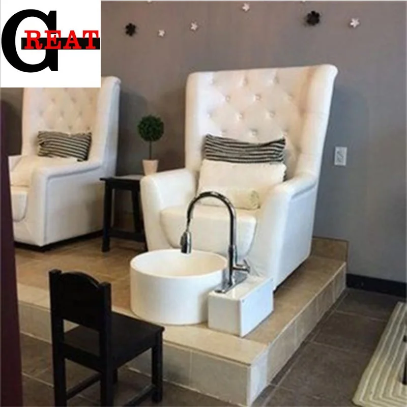 Great Foshan Factory New Arrival White Beauty Salon Foot Spa Massage Silla Para Pedicure Bench