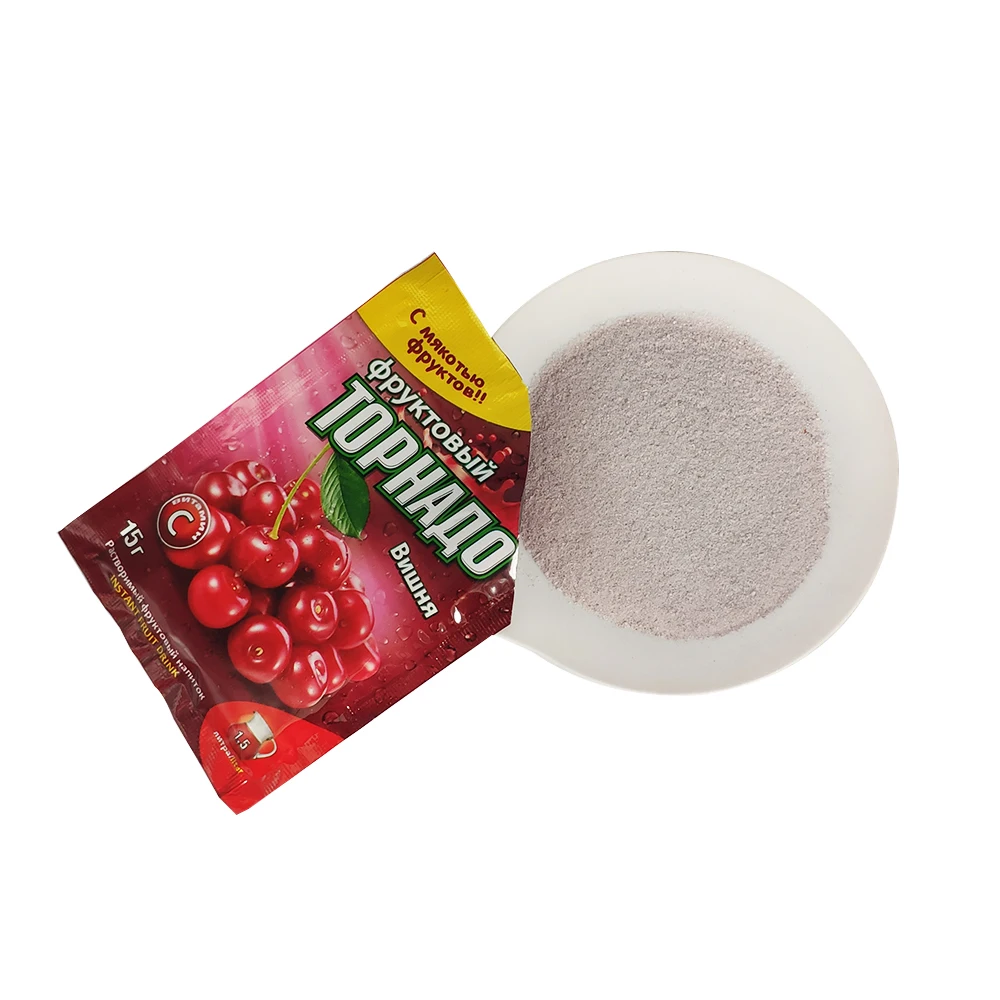 15g add 1.5liters Cherry Flavoured instant soft drink powder