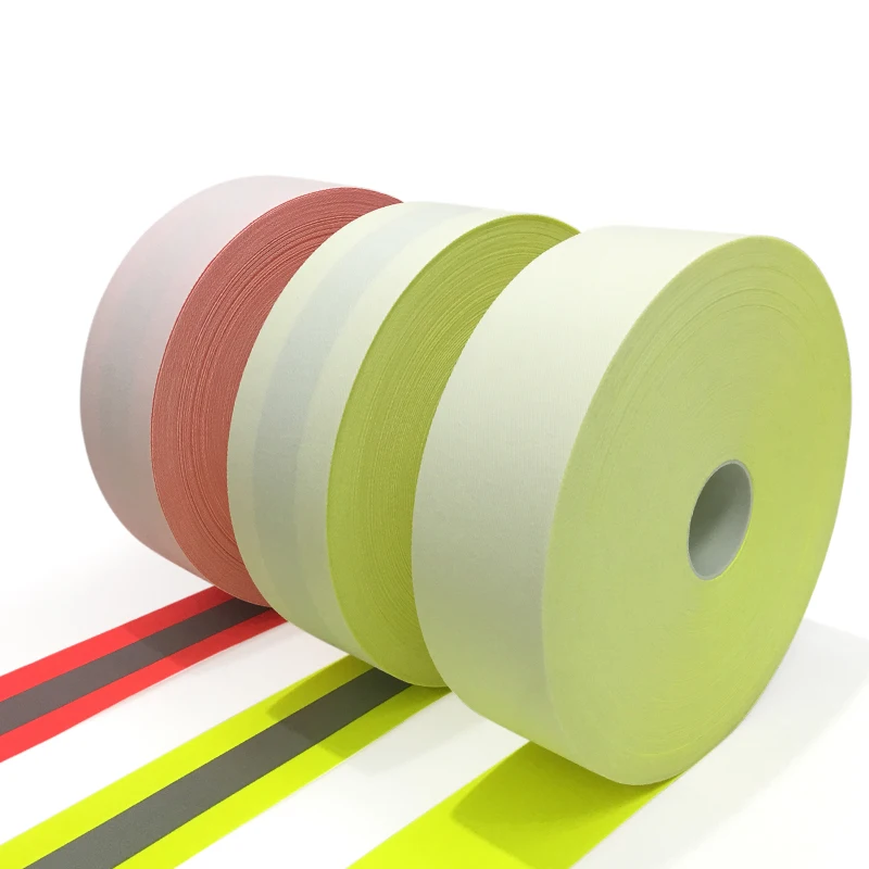 YouGuang Yellow/Orange Cotton Flame Retardant Warning Safety Tape Reflective Material Product Reflective Fire Retardant Fabric