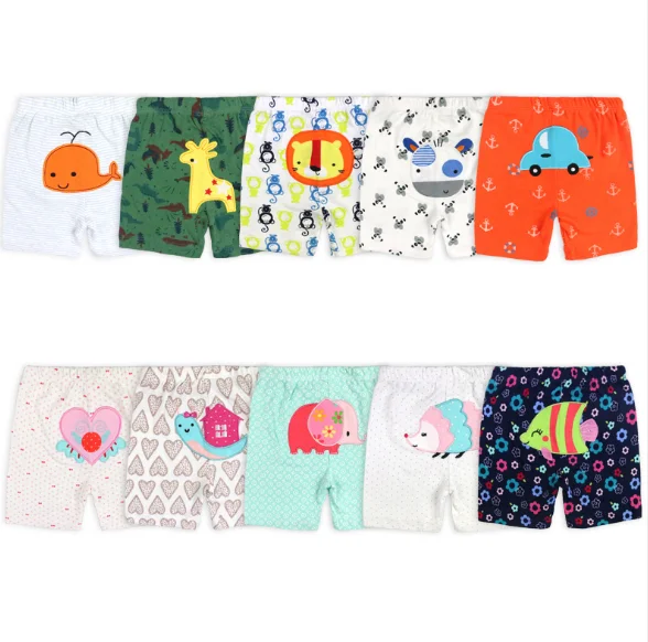  Горячая Распродажа одежды для мальчиков и штаны комплекты с мультяшными принтами Детские Модные хлопковые брюки девочек маленьких ясельного 5 шт./упак.