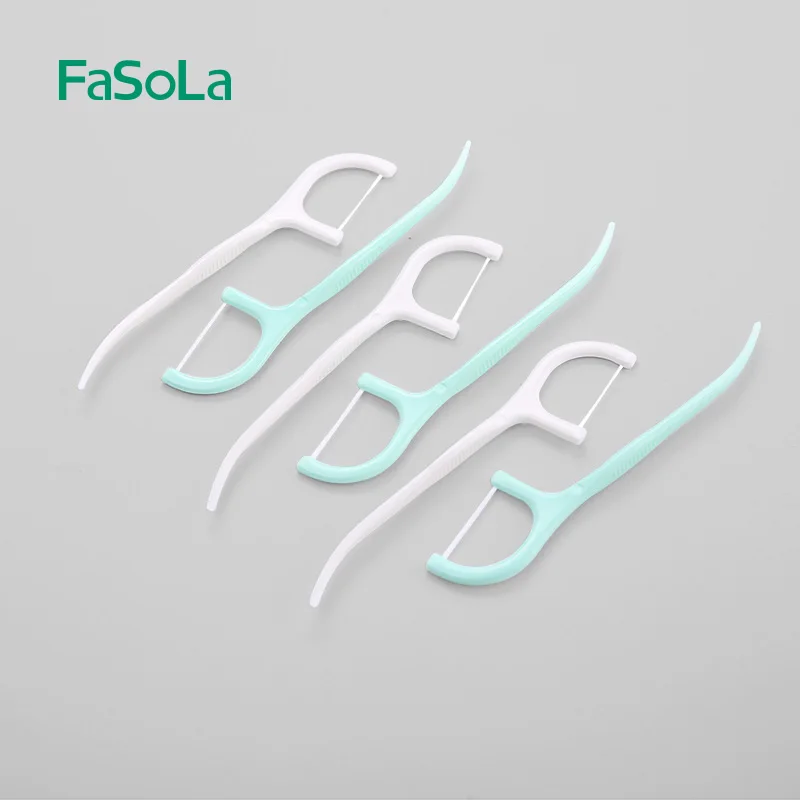 Fasola high quality plastic toothpicks dental floss picks daily use