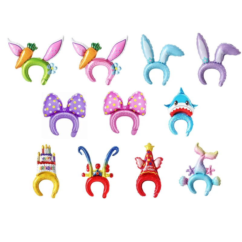 BONA Cartoon Design Kid Toys Balloons Headband Fun Foil Balloon Party Needs Wholesale Animal Headbands Helium Balloon