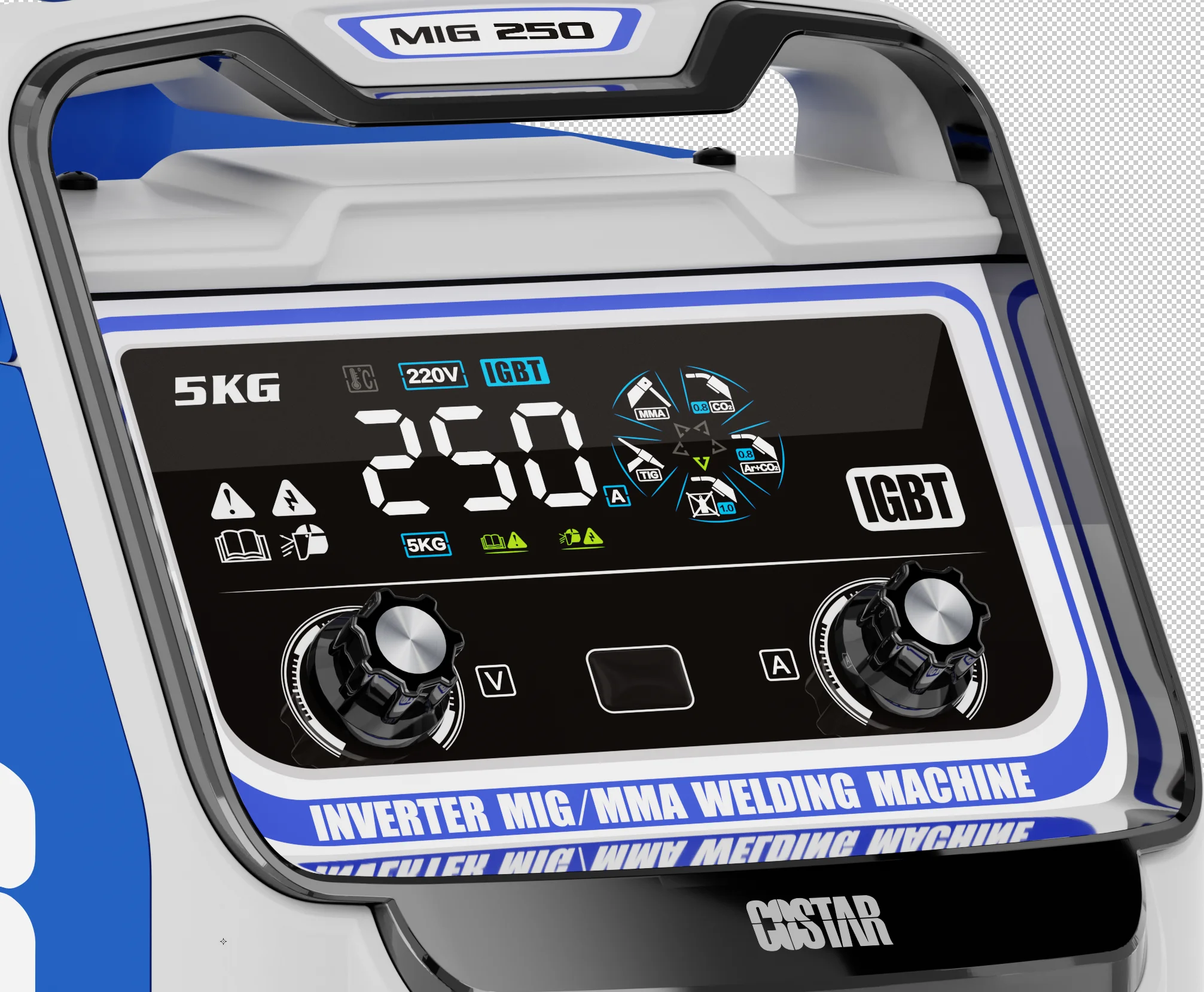 MIG/MAG 250 portable mig/arc/lift tig gas gasless dc inverter welder Multi function MiG welding