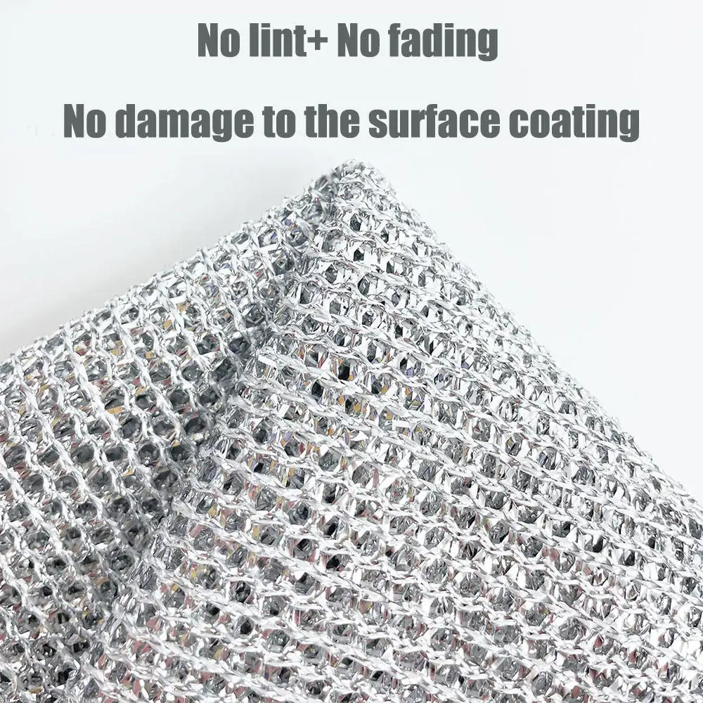 Household high quality scrub cloth kitchen pot dish clean scrubbing hard wire microfiber cleaning cloth