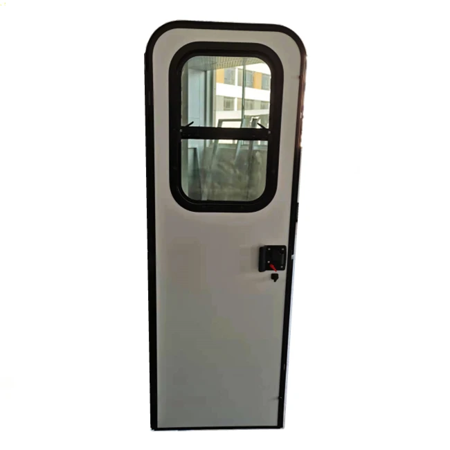 New design RV door with teardrop lifting windows motorhome caravan camper entry doors